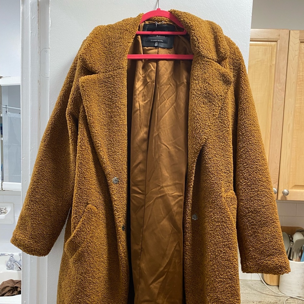 Lucky brand teddy coat lightly worn!